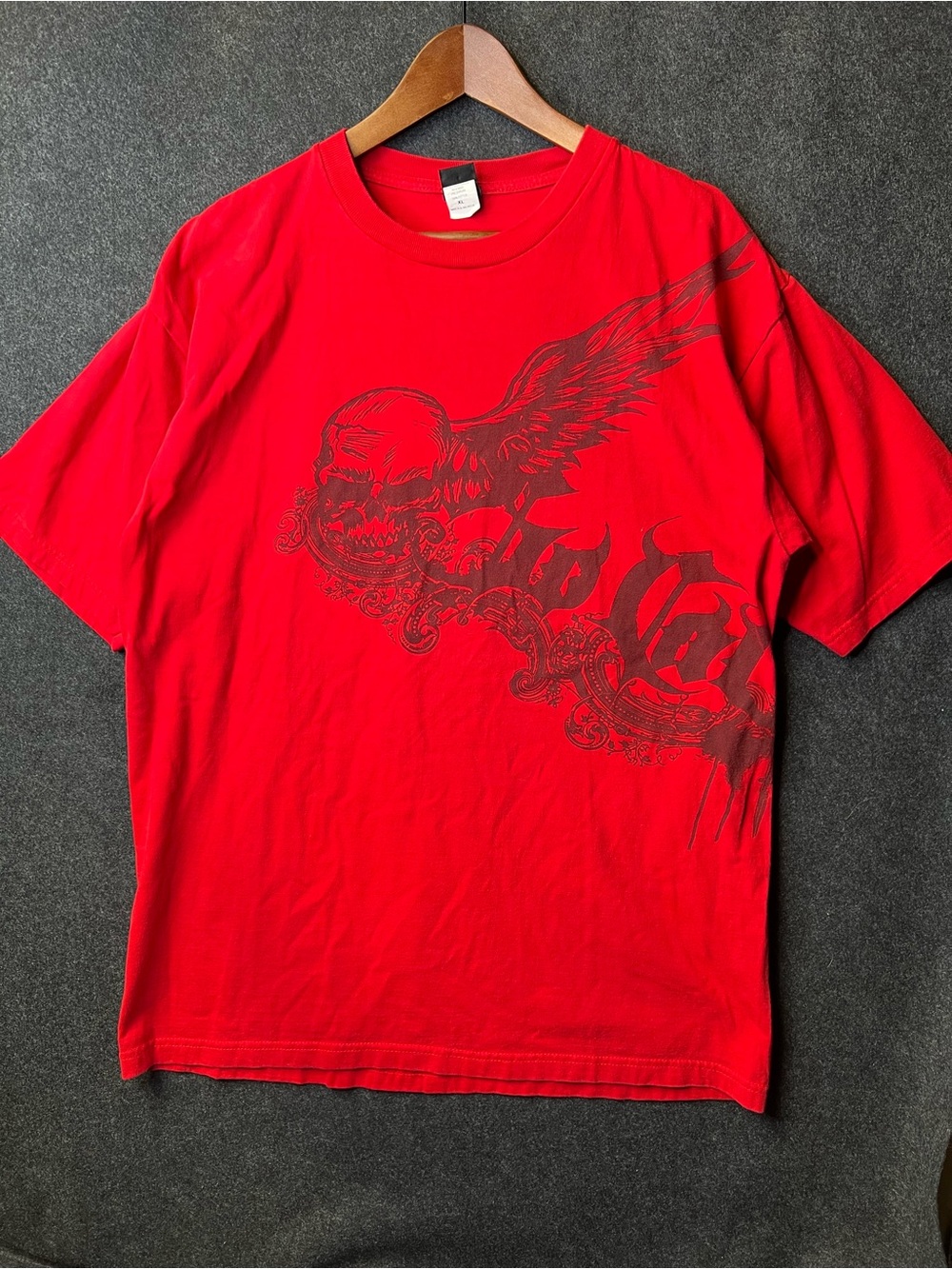 Y2K No Fear So Cal Skull T-Shirt Men's XL Red Graphic Vintage Skate Punk